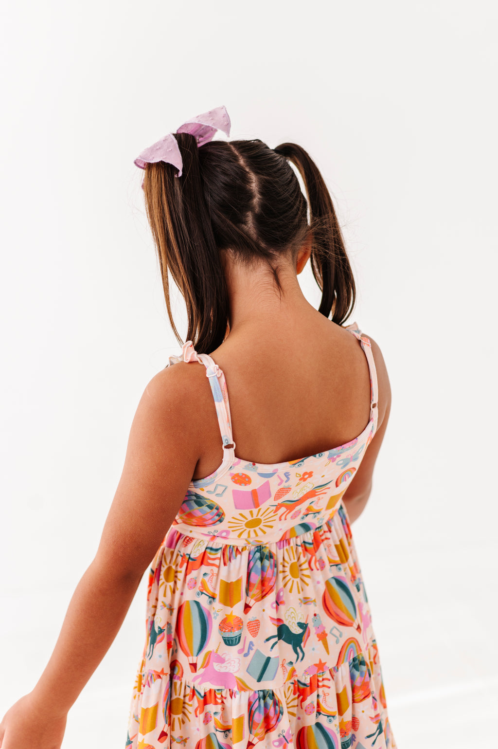 Retro Rainbow | Ruffle Bamboo Dress