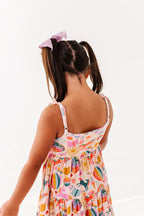 Retro Rainbow | Ruffle Bamboo Dress