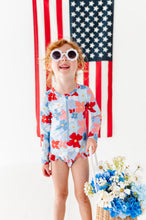 Load image into Gallery viewer, Freedom Floral | ONE-PIECE RASHGUARD