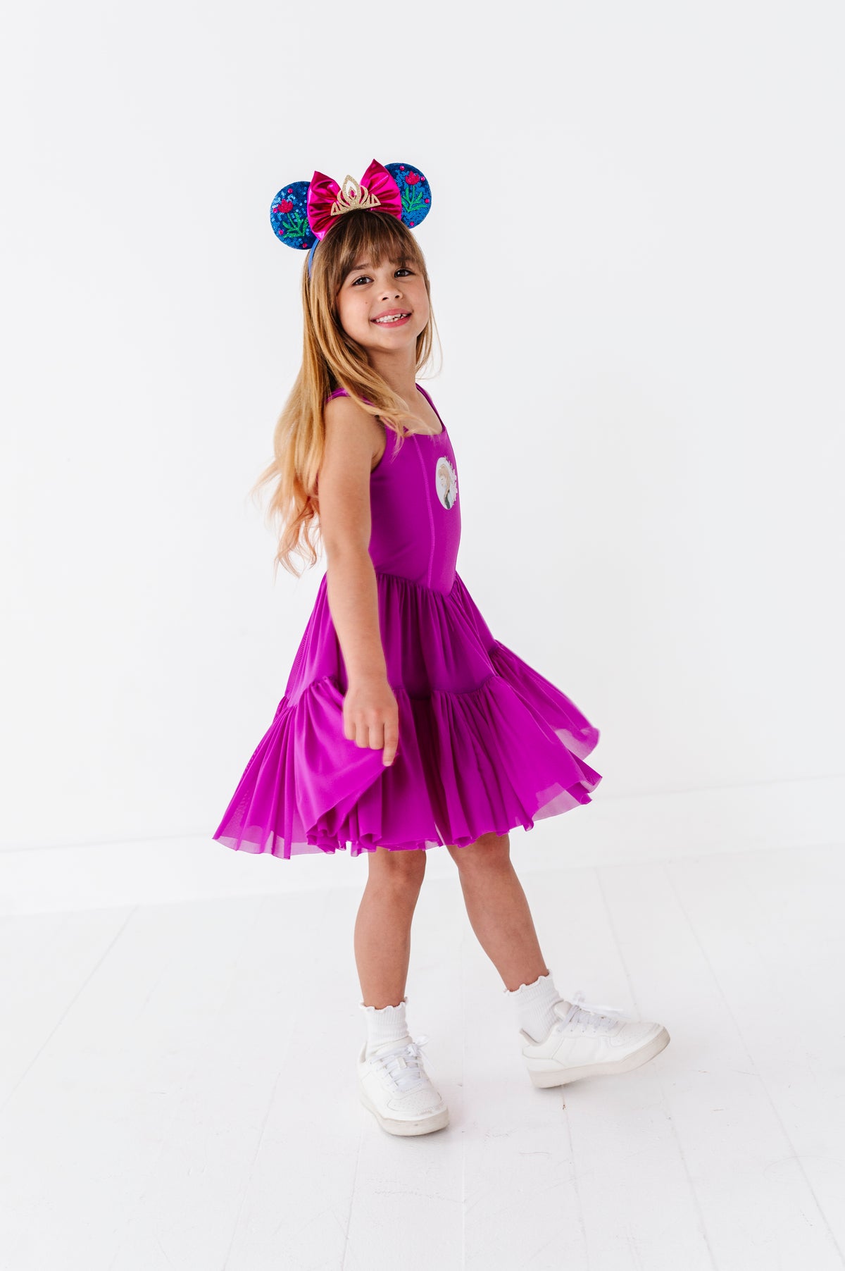 Ana (KIDS) | Raspberry Mesh DRESS