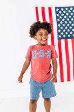 Load image into Gallery viewer, Red ‘USA’ Check | BOYS Tee