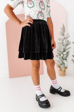 Load image into Gallery viewer, Black Velvet | 2-Tiered SKORT