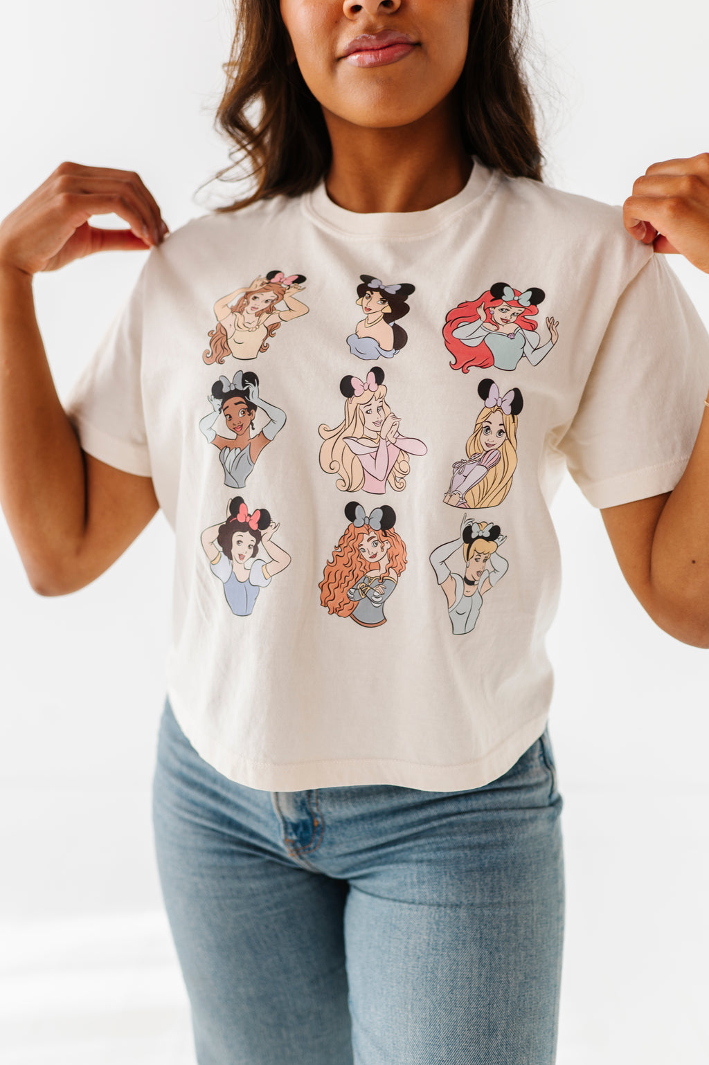 PRINCESSES CROPPED | CREAM ADULT TEE