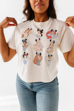 PRINCESSES CROPPED | CREAM ADULT TEE