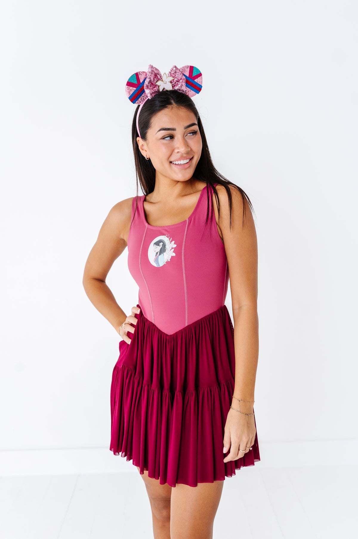 Mulan (ADULT) | Wine Mesh DRESS