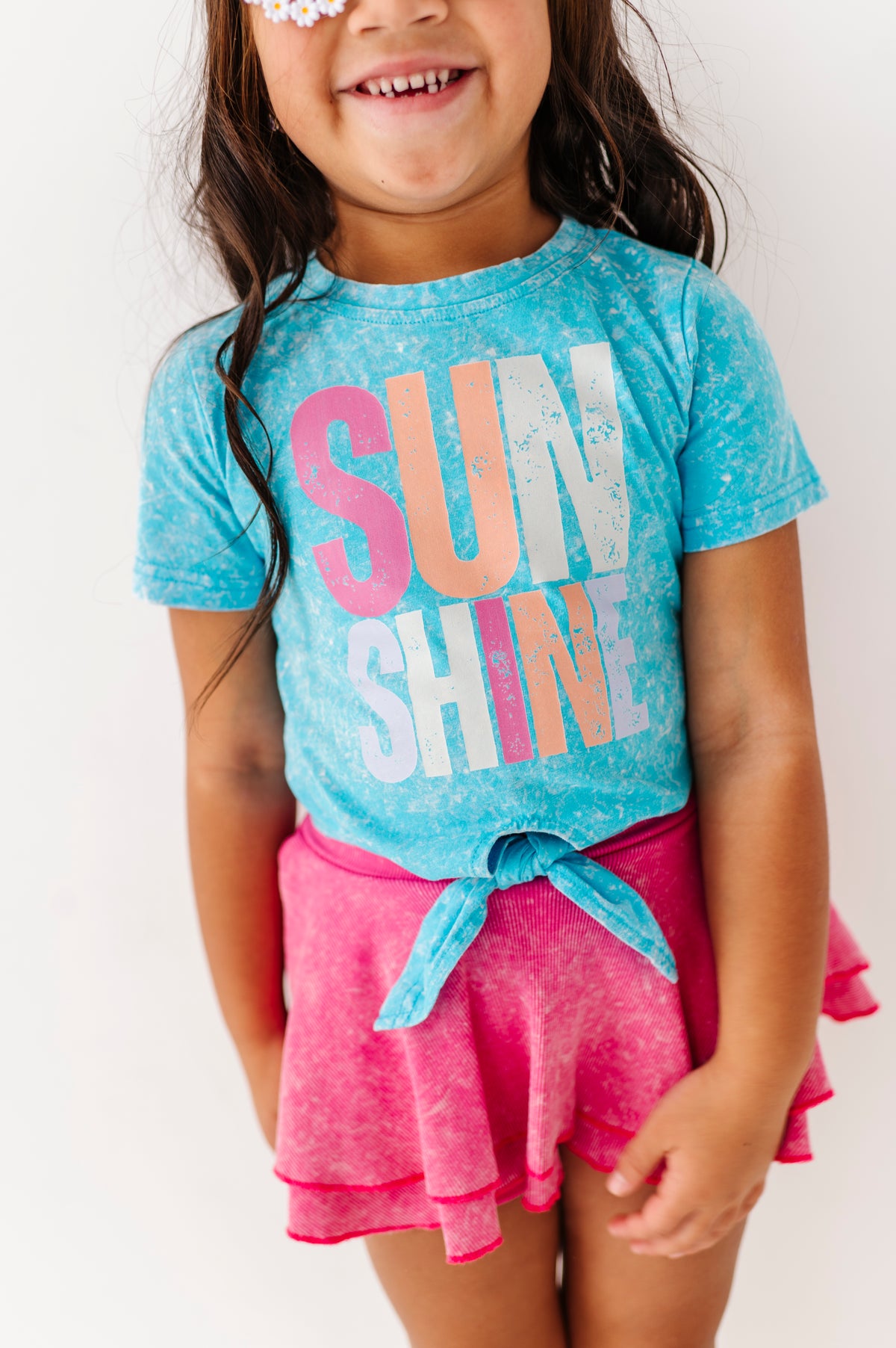Sunshine | Blue Vintage Front-Tie Tee