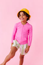 Load image into Gallery viewer, Popsicle Pink | ZIP RASHGUARD SHIRT