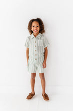 Load image into Gallery viewer, Mint Bay Stripes | BOYS LINEN SET