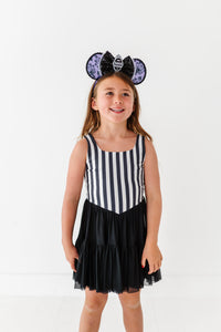 Midnight Stripes | (KIDS) Mesh DRESS