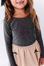 Black Shimmer | Tie-Back Top