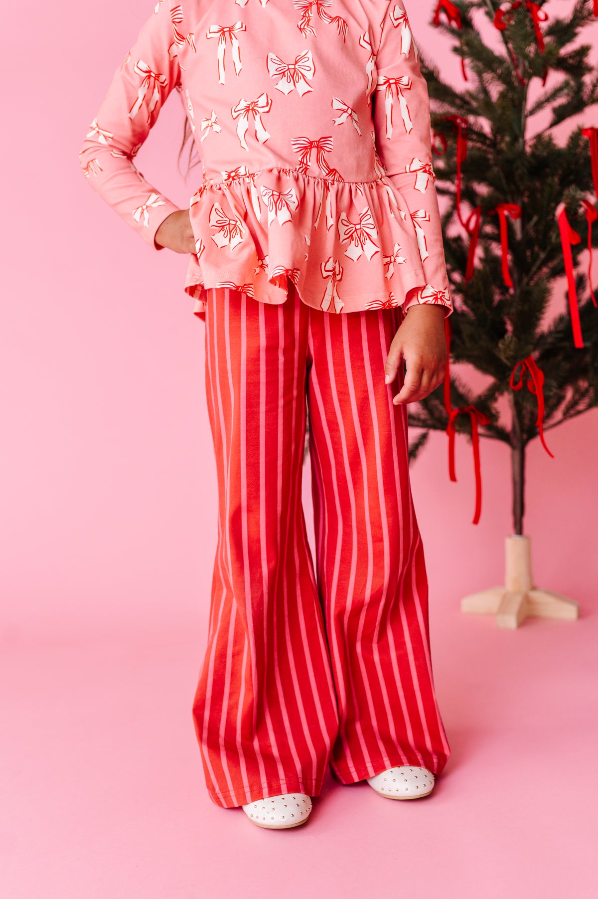 Peppermint Stripes | Wide Leg Pants