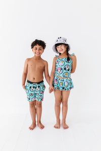 Retro Character Circles | 2-PIECE Skirted Swim