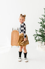 Load image into Gallery viewer, Checkered Bow | CROPPED Bow Back Long Sleeve Top