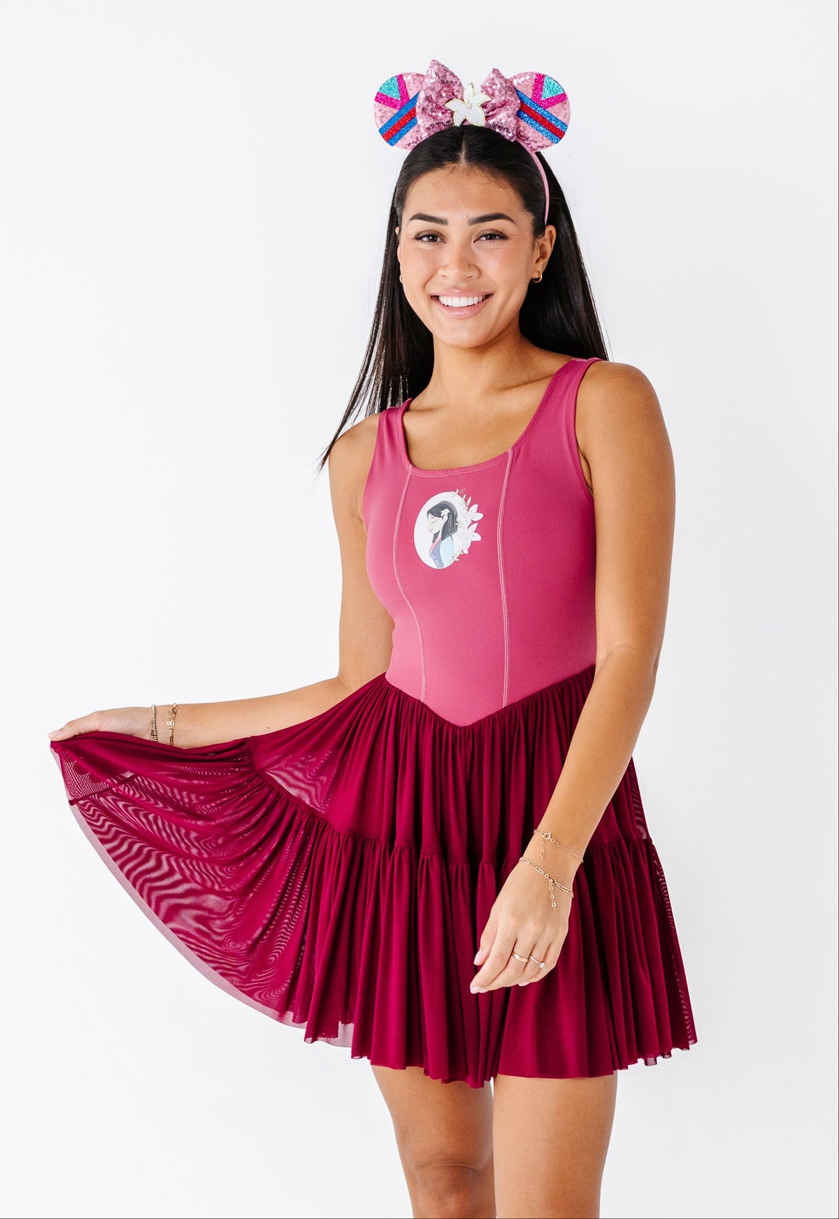 Mulan (ADULT) | Wine Mesh DRESS