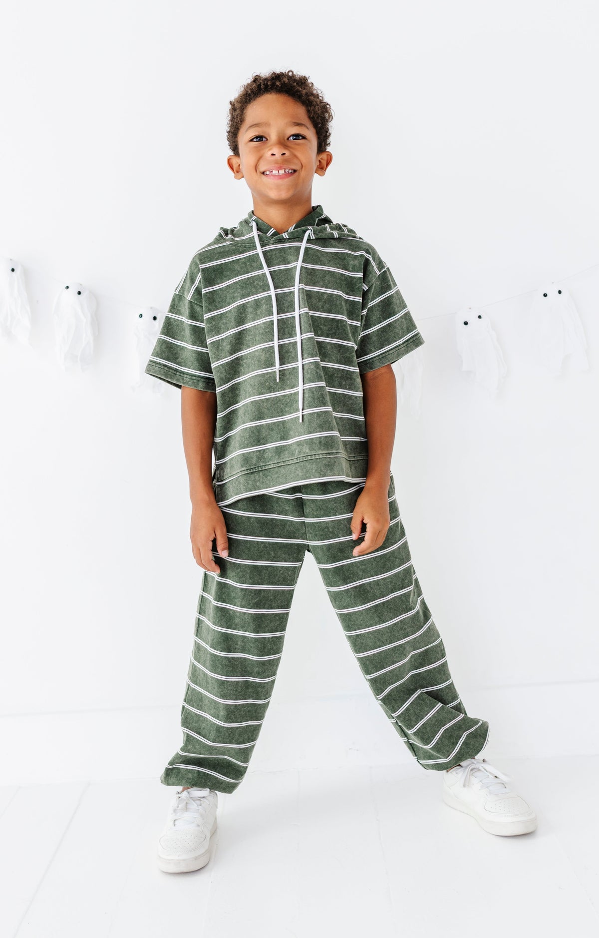 Olivine Stripes | Hoodie + Jogger SET
