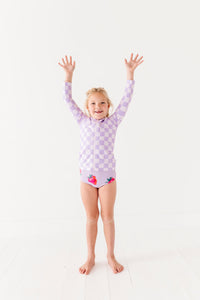 Violet Check: RASHGUARD ZIP-UP *SHIRT ONLY!*