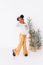 Load image into Gallery viewer, Gold Sequin Stripe | Wide-Leg Pants
