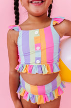 Load image into Gallery viewer, Sherbert Stripes |  BUTTON FRONT 2-PIECE