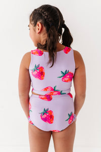 Strawberries: Tie Front TWO-PIECE