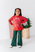 Pine-Polka Dots | Wide Leg Pants