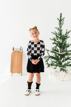Load image into Gallery viewer, Checkered Bow | CROPPED Bow Back Long Sleeve Top