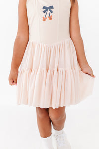 Pumpkin Bow TAN | (KIDS) Mesh DRESS