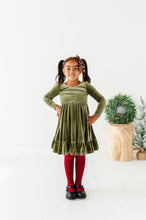 Load image into Gallery viewer, Sage | Velvet Bow Back Dress
