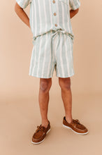 Load image into Gallery viewer, Mint Bay Stripes | BOYS LINEN SET