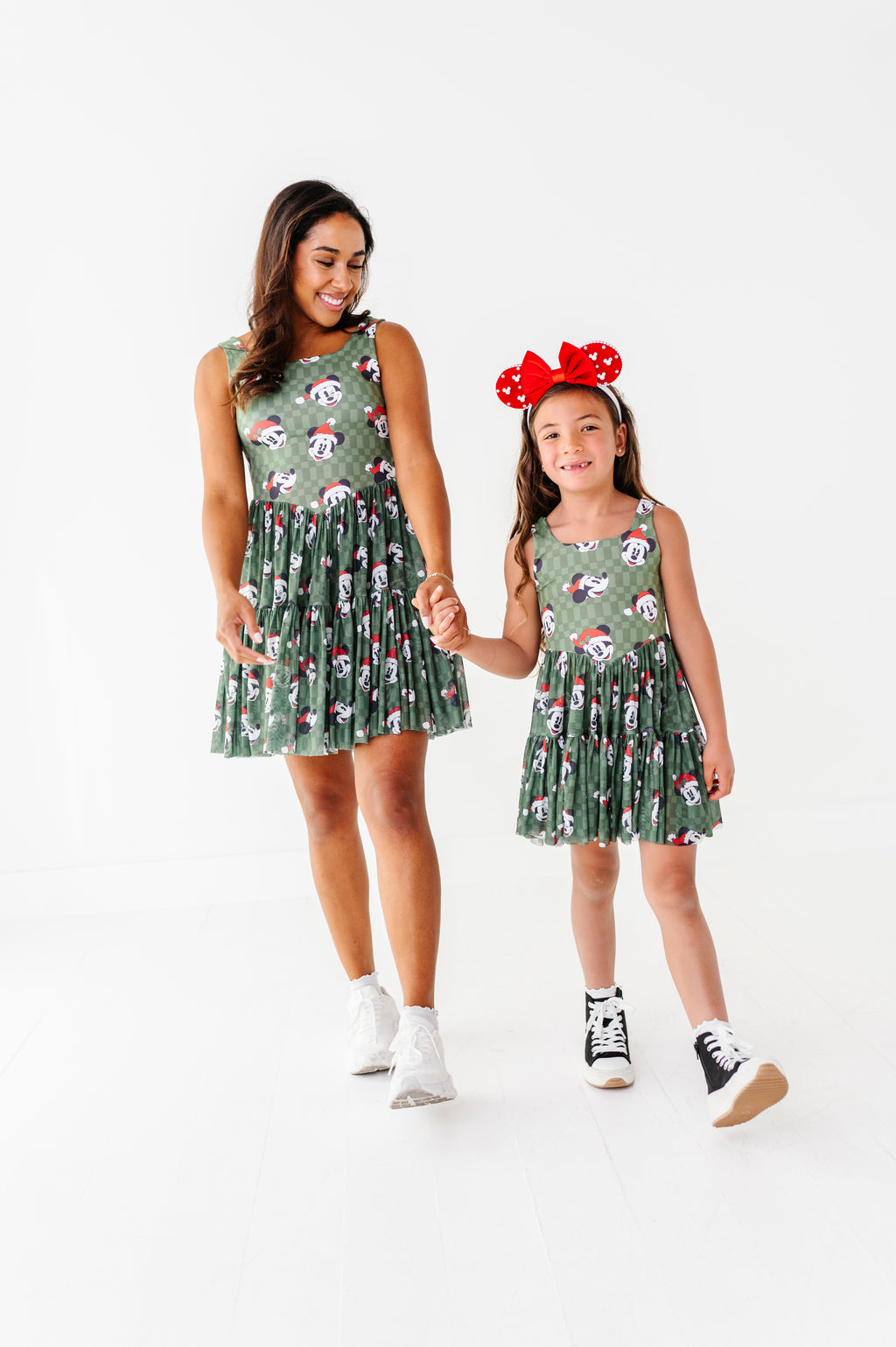 Mickey's Evergreen Check | KIDS Mesh Dress