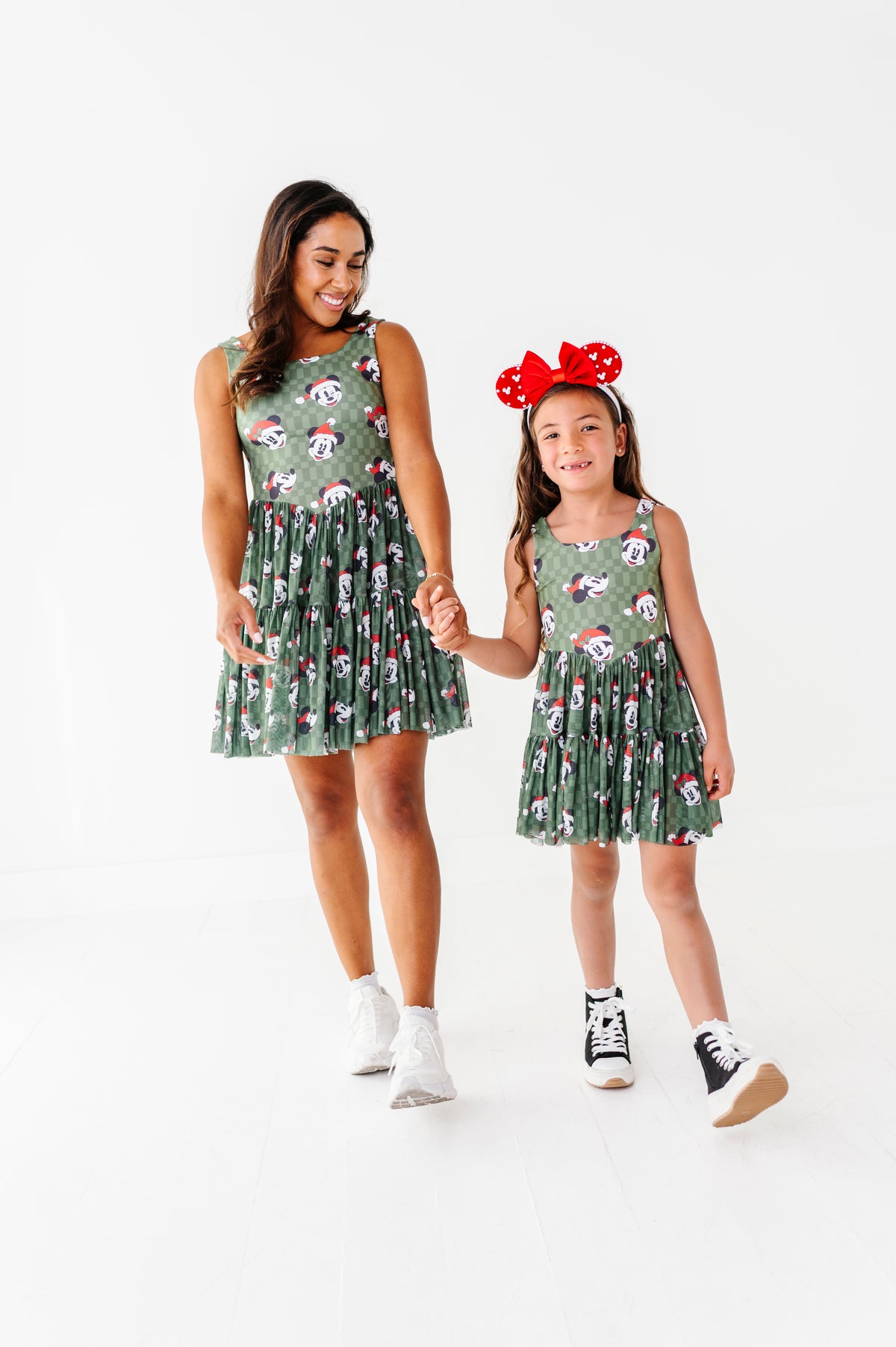 Mickey's Evergreen Check | KIDS Mesh Dress