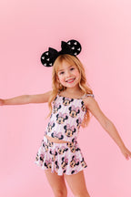 Purple Stripe Minnie | TWO-PIECE Skirted Suit