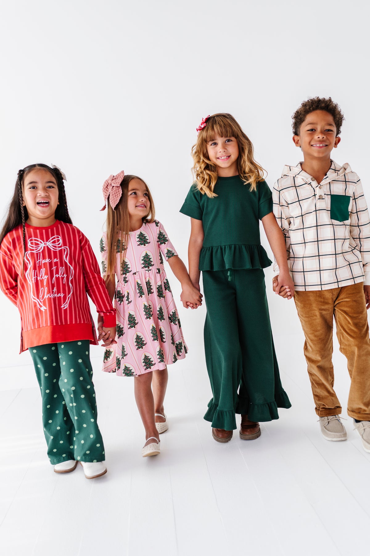 Hunter Green | Waffle Ruffle Set