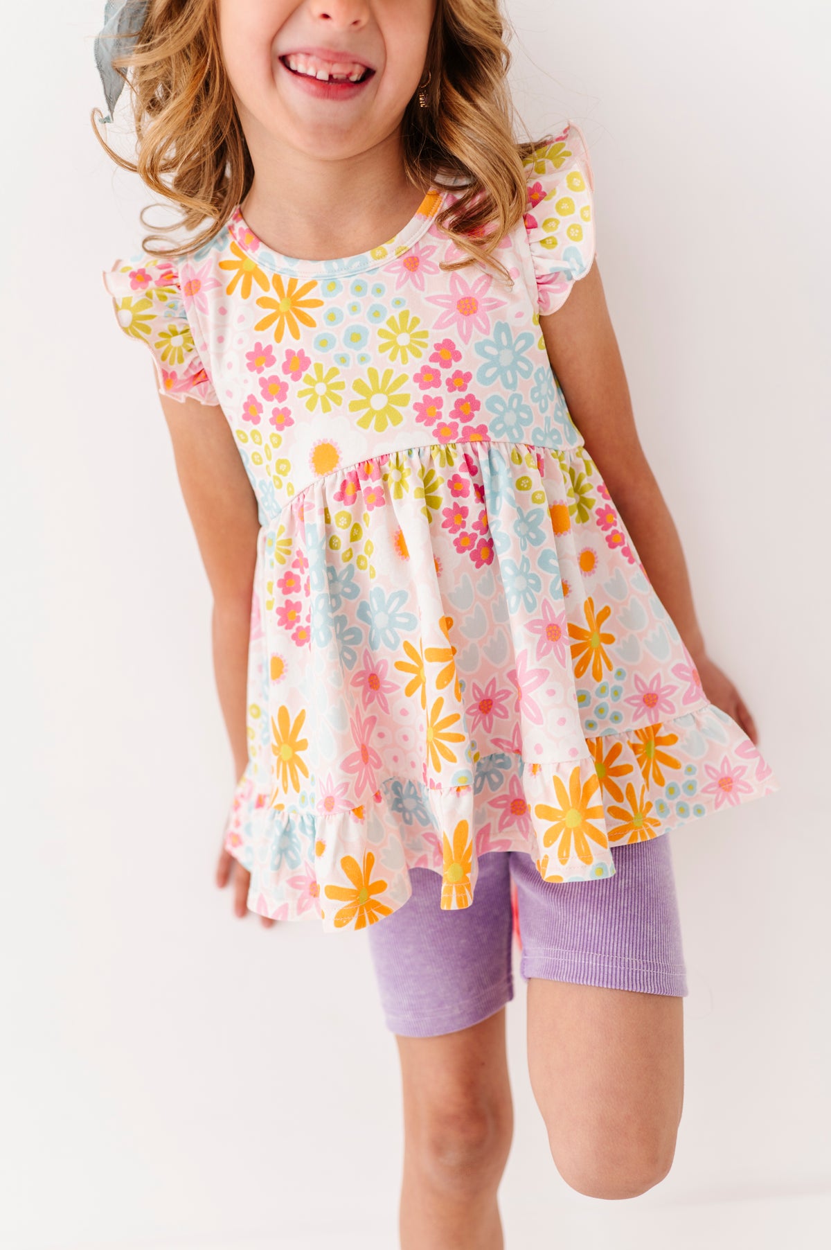 Summer Floral | Double Ruffle Peplum
