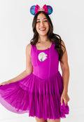Ana (ADULT) | Raspberry Mesh DRESS