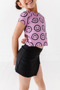 Black | Side Split Skort