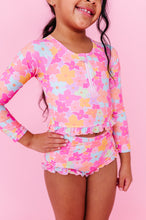 Load image into Gallery viewer, Tutti Fruitti Blossom | 1/4th ZIP RASHGUARD 2-PIECE