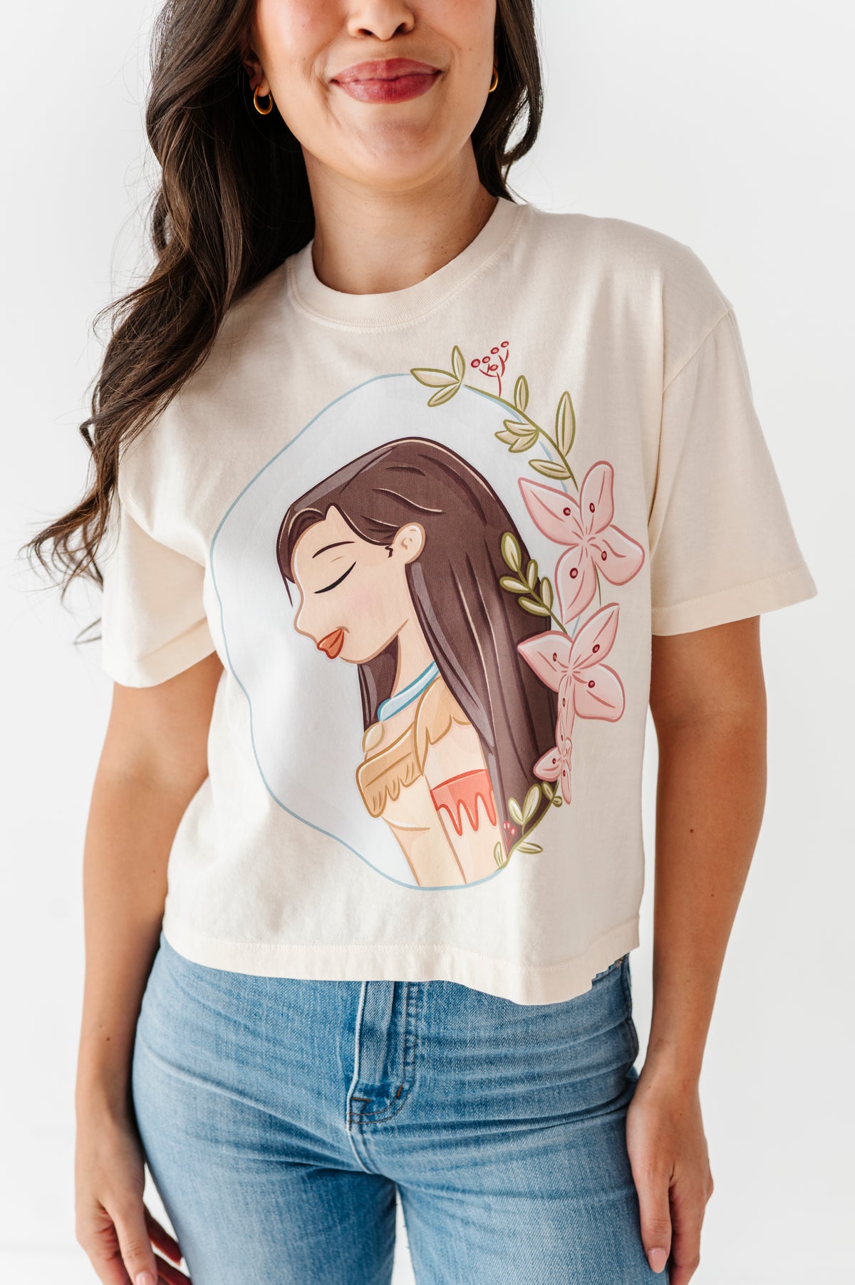 Pocahontas | ADULT tee (CROP + FULL LENGTH HERE)
