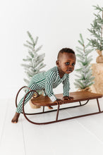 Load image into Gallery viewer, Green Stripes | ZIP ROMPER