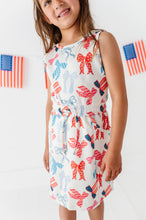 Load image into Gallery viewer, Red, White + BOWS | Tennis Dress