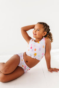 Painted Dotty: Tie Front TWO-PIECE