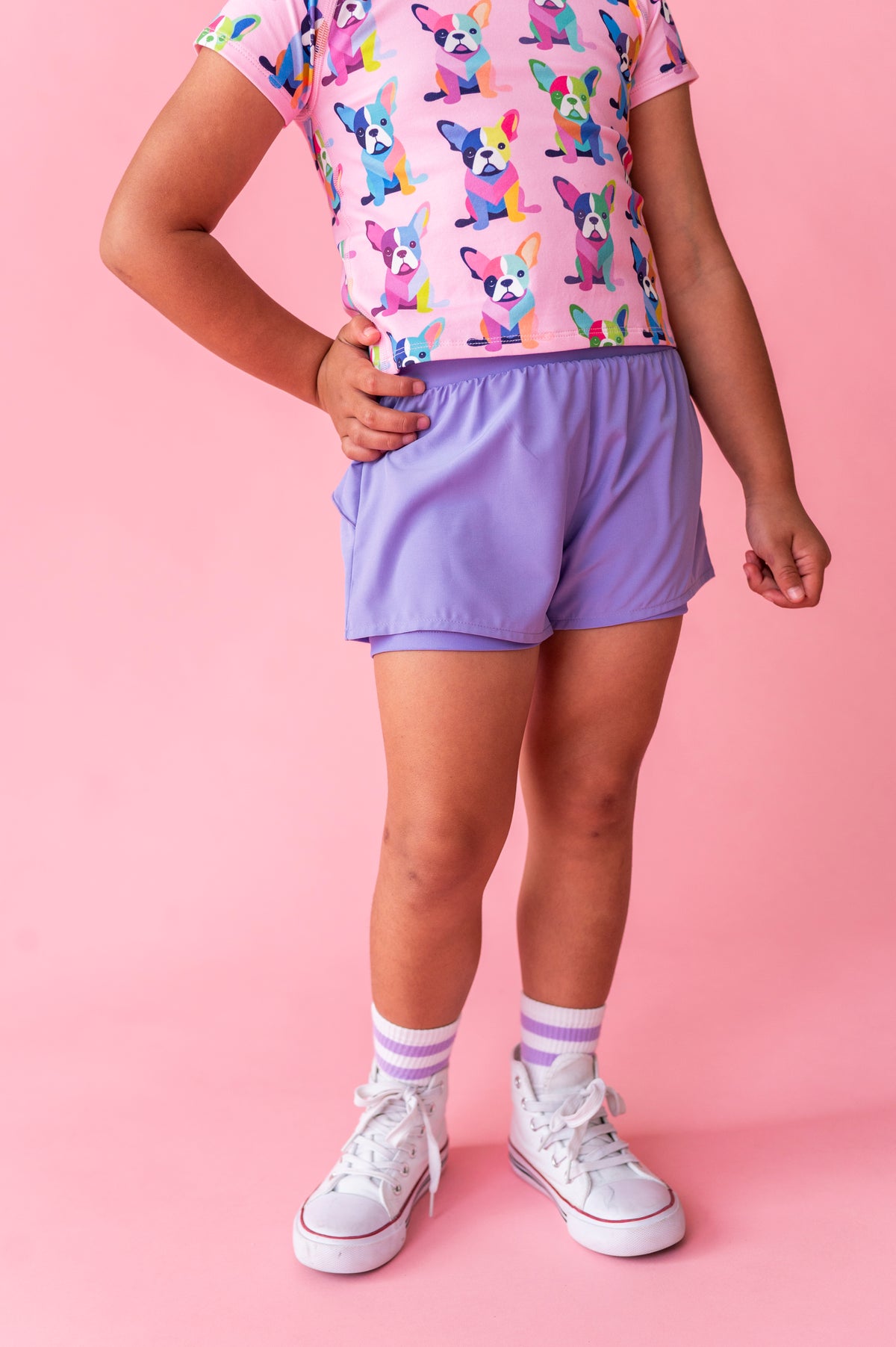 Wild Grape | Ruffle Bum Runner Shorts