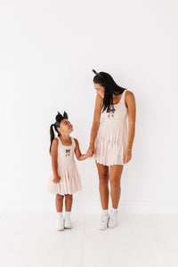 Pumpkin Bow TAN | (ADULT) Mesh DRESS