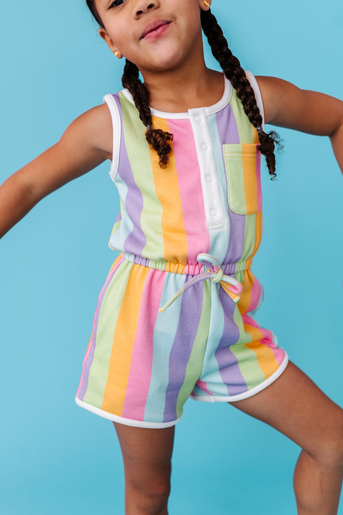 Sherbert Stripes | TERRY TANK ROMPER