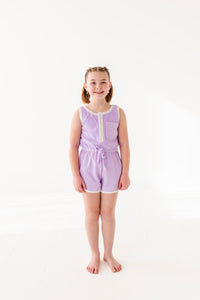 Violet: TERRY ROMPER