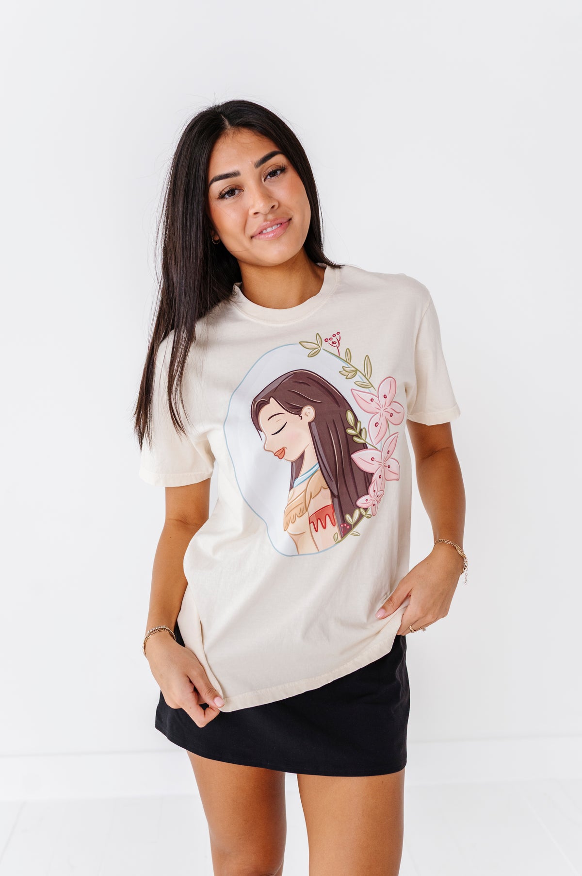 Pocahontas | ADULT tee (CROP + FULL LENGTH HERE)