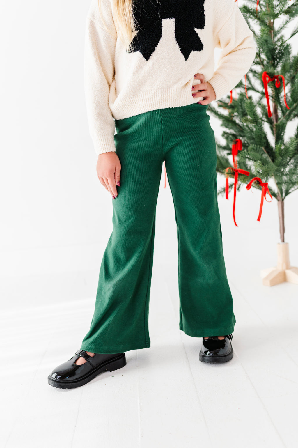 Spruce | Rib Wide Leg Pants