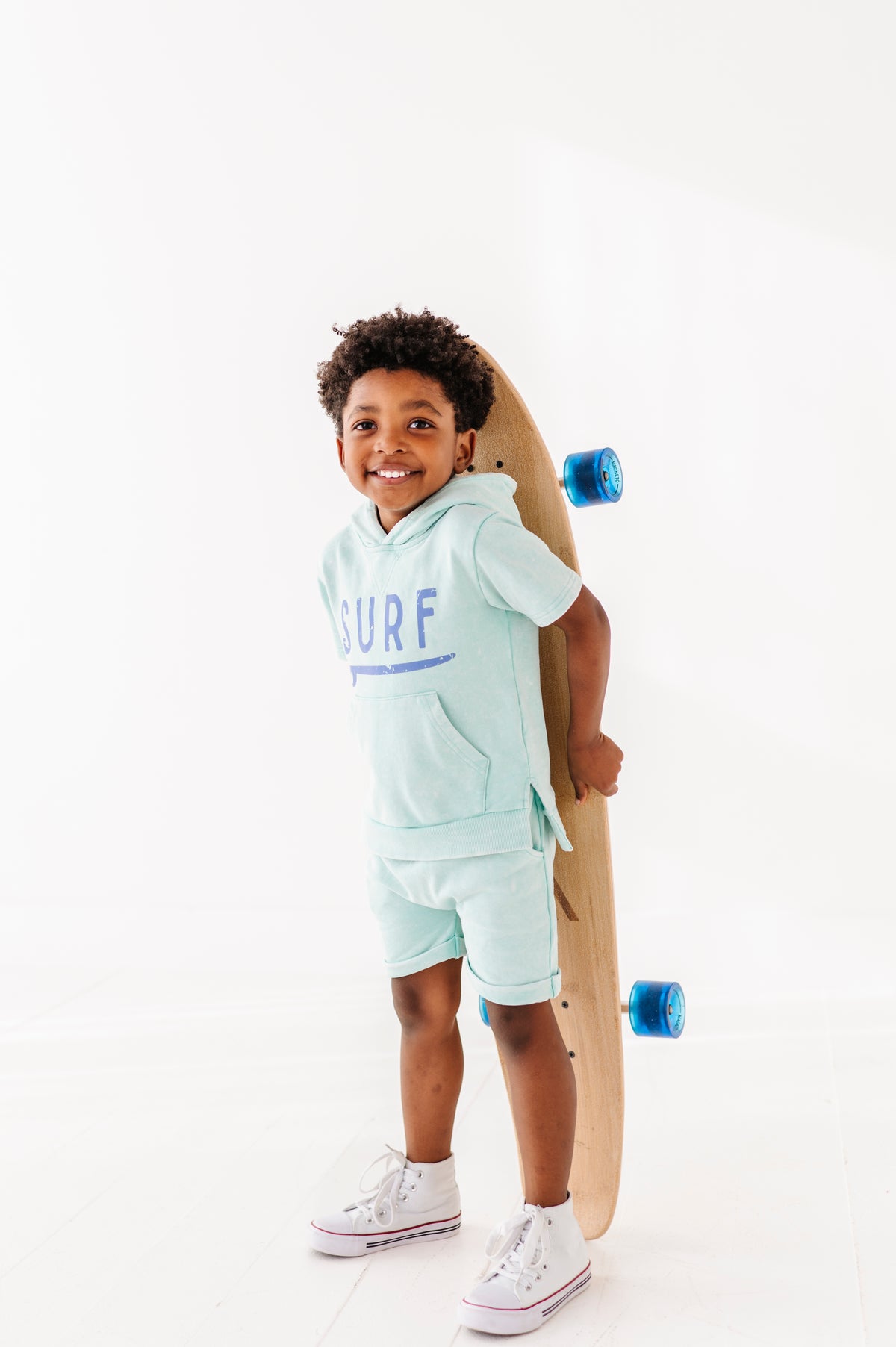 Surf | Mint Hooded Tee (French Terry)