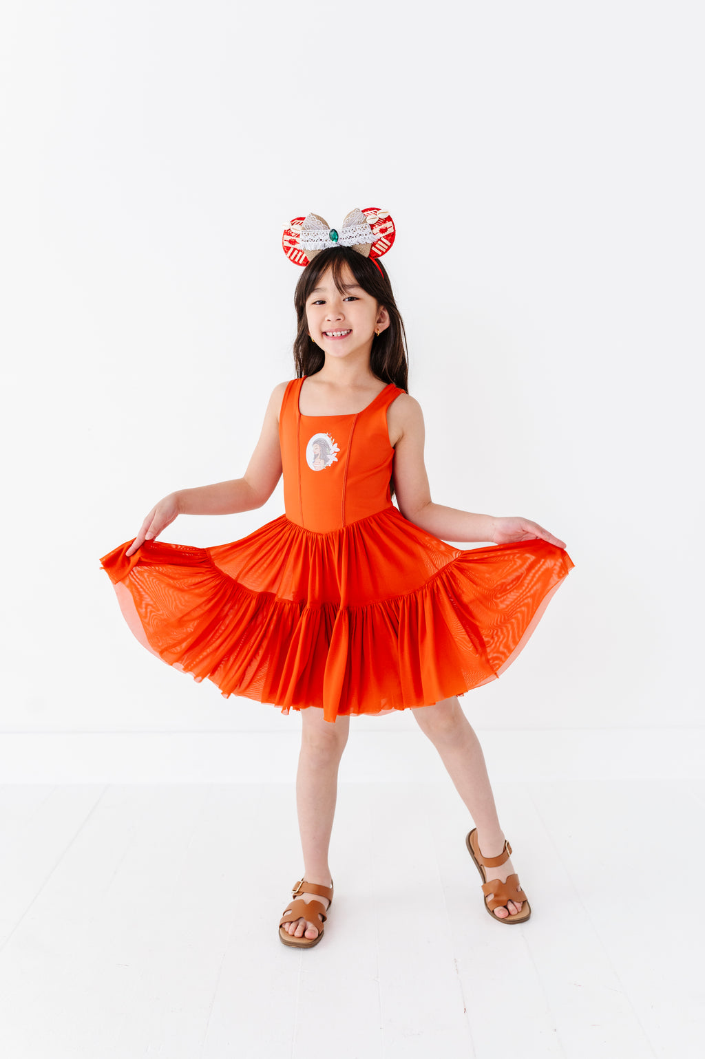Moana (KIDS) | Burnt Orange Mesh DRESS