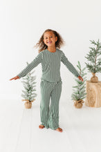 Load image into Gallery viewer, Green Stripes | GIRLS WIDE-LEG SET