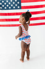 Load image into Gallery viewer, Ditsy 4th of July Floral | Skirted ONE-Piece